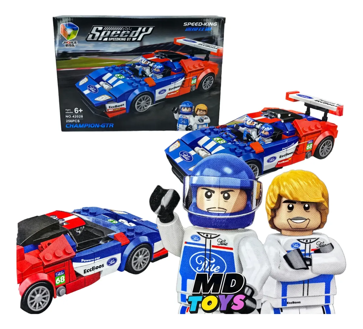 D_NQ_NP_2X_730009-MLC113249173278_072026-F.webp Auto Armable Ford GT - Speedking Champion Gtr 256 Pcs - Imagen 1