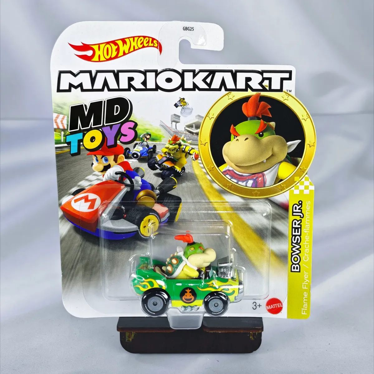 D_NQ_NP_2X_845387-MLC114850310479_072026-F.webp Bowser Jr. Flame Flyer - Hotwheels Auto Mario Kart 1:64 Mattel - Imagen 1