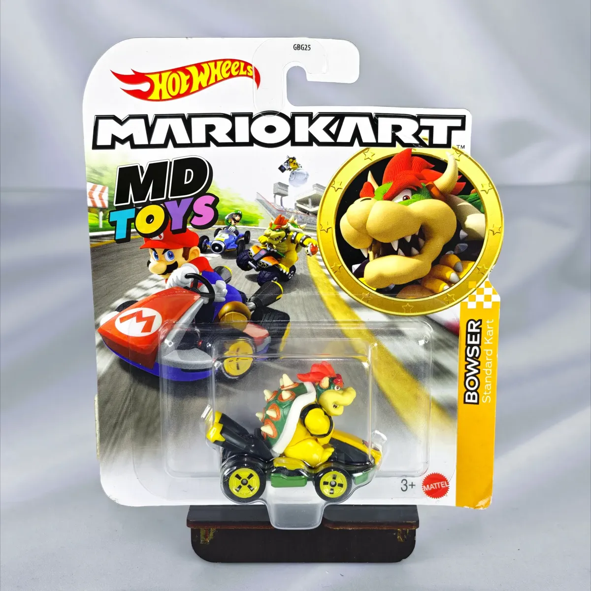 D_NQ_NP_2X_906733-MLC113574295996_072026-F.webp Bowser Standard Kart - Hotwheels Auto Mario Kart 1:64 Mattel - Imagen 1