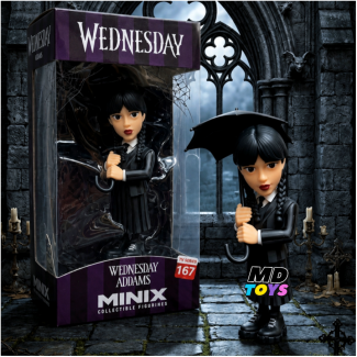 Merlina Addams con Paraguas - Figura Cultura Pop Minix 12cm