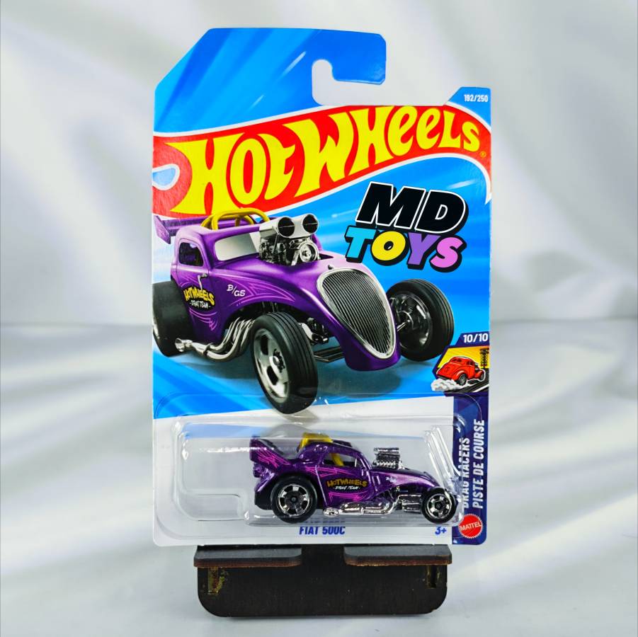 HW Basic Fantasy - Fiat 500 Fiat 500C - Hotwheels Drag Racers 10/10 Mattel - Imagen 1
