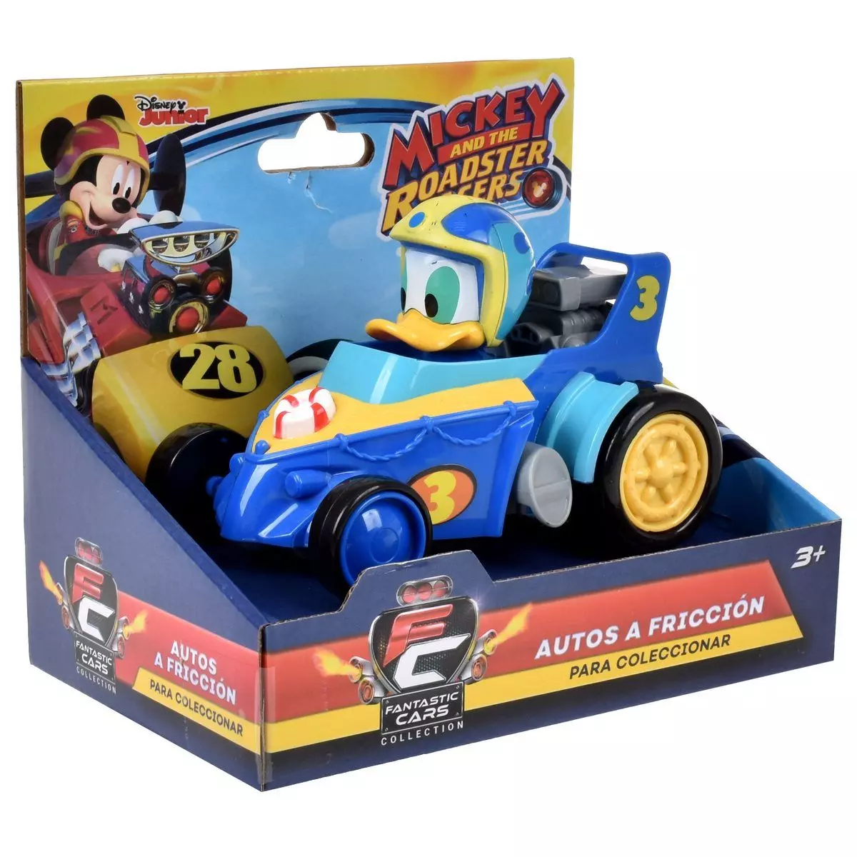 Auto a Fricción - Pato Donald Pato Donald - Auto A Fricción Mickey & Roadster Racers Disney 13cm - Imagen 1