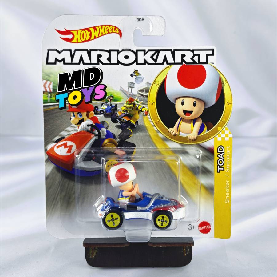 Figura Mario Kart -Toad Sneeker Toad Sneeker - Hotwheels Auto Mario Kart 1:64 Mattel - Imagen 1