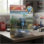 Yoshi Light-Blue Pipe Frame- Hotwheels Auto Mario Kart Con Alas 1:64 Mattel - Imagen 2