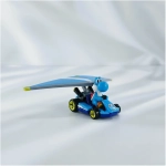Yoshi Light-Blue Pipe Frame- Hotwheels Auto Mario Kart Con Alas 1:64 Mattel - Imagen 3