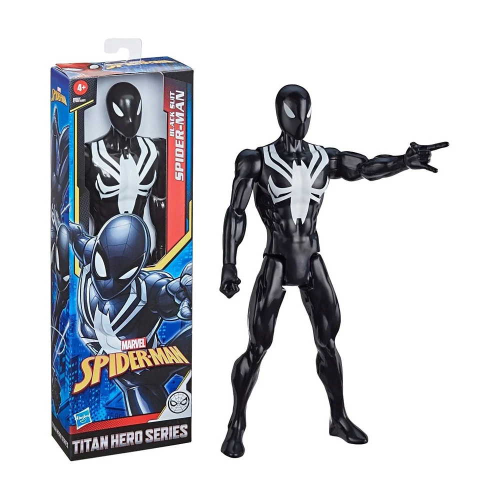 Figura Marvel - Spiderman Black Suit Spiderman Black Suit - Figura Titan Hero Series Marvel 24cm - Imagen 1