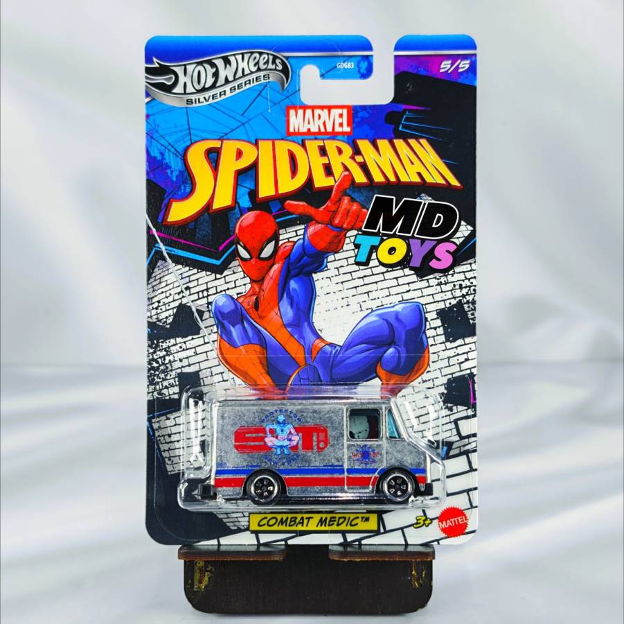 HotWheels_Silver_series_marvel_Combat_Medic_Spider-man Combat Medic Spiderman - Hotwheels Silver Series 5/5 Marvel Spiderman - Imagen 1