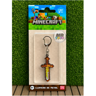 Espada de Oro Minecraft - Llavero Metalico Oficial Mojang