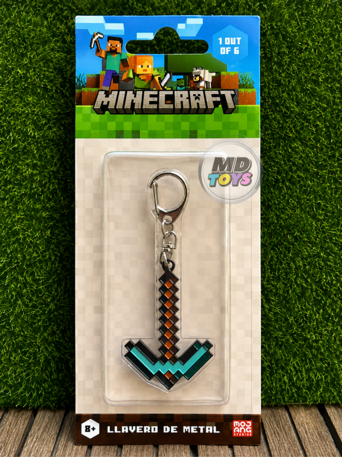 Llavero Minecraft - Pico de Diamante 1 Pico de Diamante Minecraft - Llavero Metalico Oficial Mojang - Imagen 1
