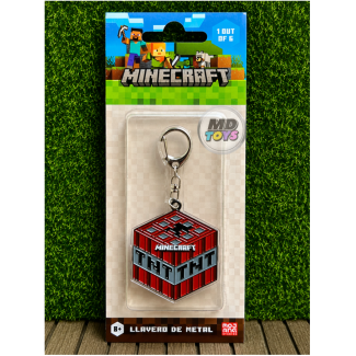 TNT Minecraft - Llavero Metalico Oficial Mojang