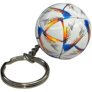 Pelota de Futbol - Llavero Pelota Mundial 2022 "Al Rihla" Azul/Naranjo