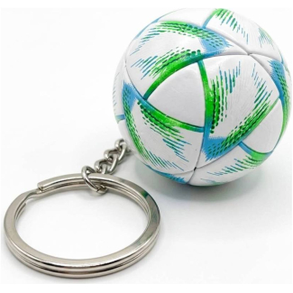 Pelota de Futbol - Llavero Pelota Mundial 2022 "Al Rihla" Verde/Azul