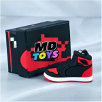 Llavero Zapatillas de Basket con Caja - Rojo/Negro