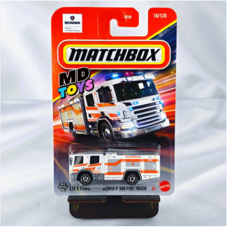 Scania P 360 Fire Truck Bomberos – Camion 16/125 Matchbox 1:64 Mattel