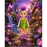 Muñeca Hada Sparkle Girlz 12cm - Fairy Princess Morado/Verde - Imagen 3