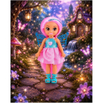 Muñeca Hada Sparkle Girlz 12cm - Fairy Princess Rosado/Celeste - Imagen 3