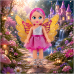 Muñeca Hada Sparkle Girlz 12 Cm - Fairy Princess Rosado/Plateado - Imagen 2