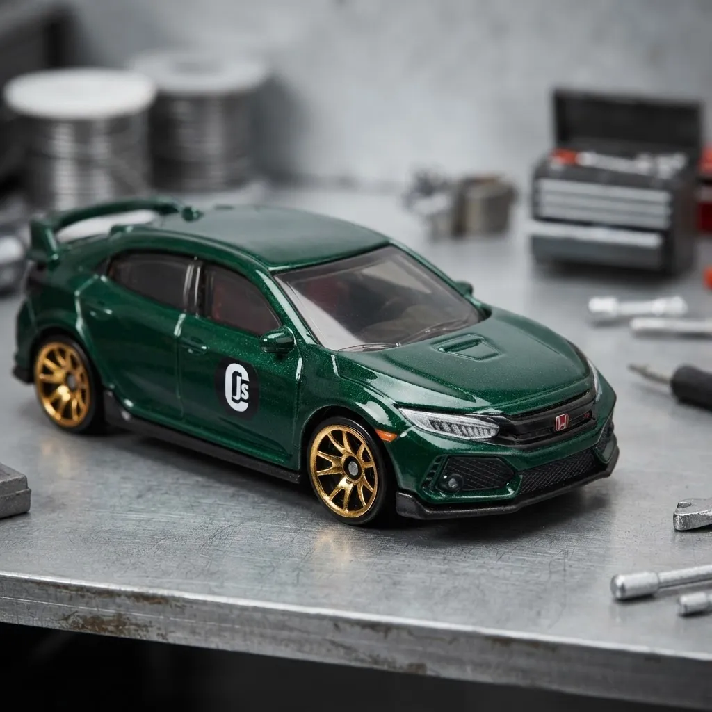 Honda Civic Type R 2018 3/10 - Hotwheels Night speed Mattel - Imagen 5