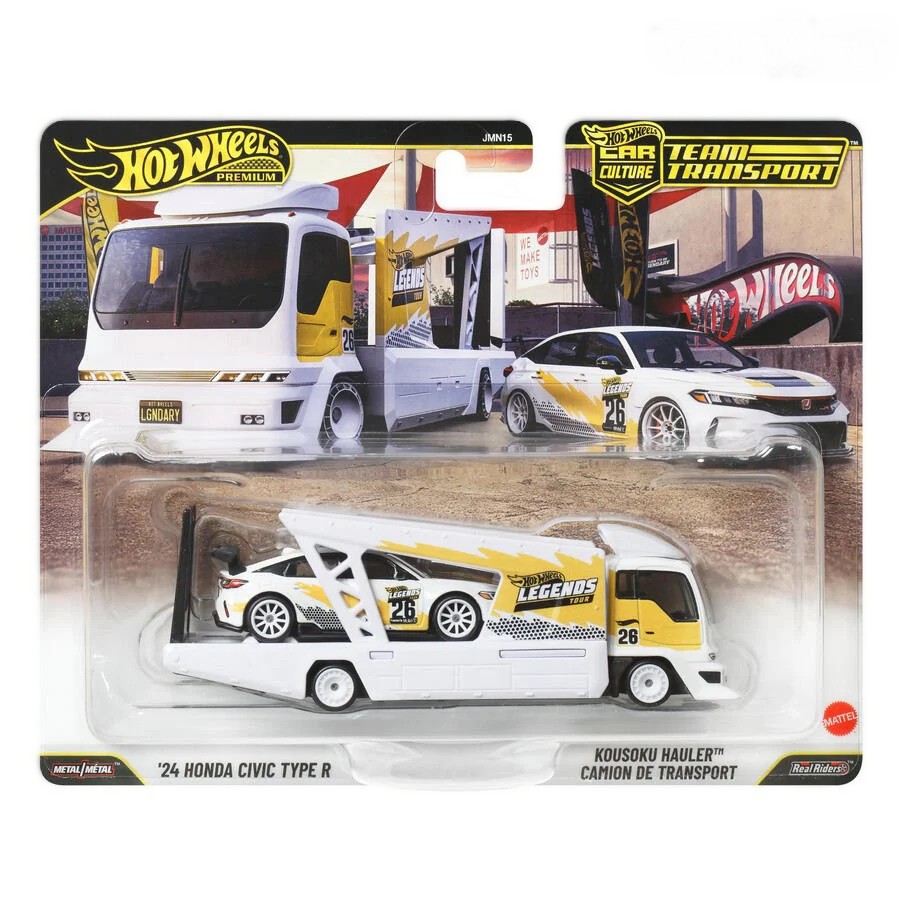 Hot_wheels_24_Honda_civic_type_r_kousoku_Hauler_Camion_de_transporte_Car_Culture 24 Honda Civic Type R - Kousoku Hauler - Hotwheels Premium Car Culture: Team Transport - Imagen 1
